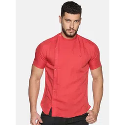 SHOWOFF Men Red Slim Fit Solid Casual Shirt-picture-21