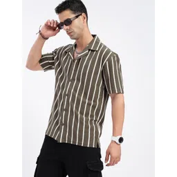 SHOWOFF Men Standard Opaque Striped Casual Shirt-picture-25