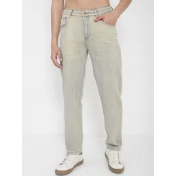 SHOWOFF Men Straight Fit Low-Rise Low Distress Heavy Fade Cotton Stretchable Jeans-picture-35