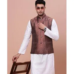 showoff Men Woven Slim Fit Nehru Jacket-picture-15