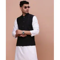 showoff Men Woven Slim Fit Nehru Jacket-picture-13