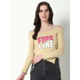 SHOWOFF Print Off-Shoulder Cotton Crop Top-picture-11