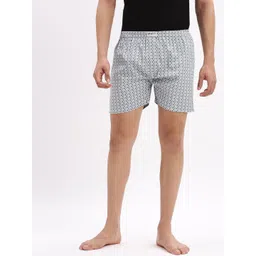 SHOWOFF Printed Cotton Mid-Rise Boxer AM-149-8_White-White-image-10