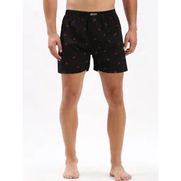 SHOWOFF Printed Cotton Slim-Fit Boxer 142-10_Black-picture-43
