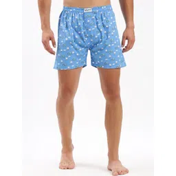 SHOWOFF Printed Cotton Slim Fit Boxers 143-9_Blue-picture-27