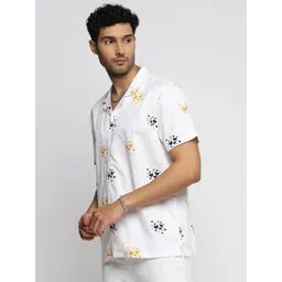 SHOWOFF Printed Premium Cotton Cuban Collar Casual Shirt image 2
