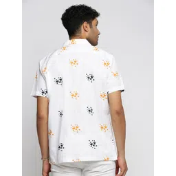 SHOWOFF Printed Premium Cotton Cuban Collar Casual Shirt image 4