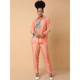 SHOWOFF Printed Shirt With Trouser Co-Ords-picture-41