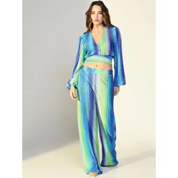 SHOWOFF Printed Top With Trouser Co-Ords-picture-13