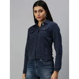 SHOWOFF Spread Collar Denim Jacket image 4