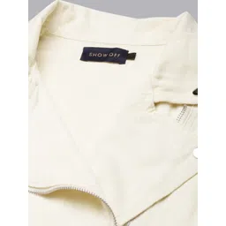 SHOWOFF Spread Collar Windcheater Crop Denim Jacket image 5