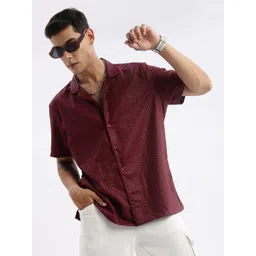 SHOWOFF Standard Relaxed Fit Opaque Printed Cotton Casual Shirt-picture-26