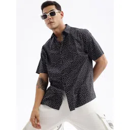 SHOWOFF Standard Slim Fit Opaque Printed Cotton Casual Shirt-picture-29