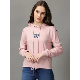 SHOWOFF Women Applique Detailed Hooded Pullover Sweatshirt-picture-28