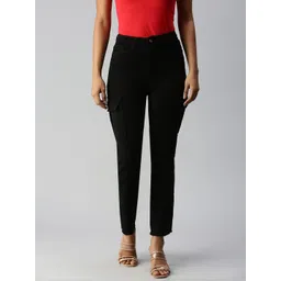 SHOWOFF Women Black Relaxed Fit High-Rise Stretchable Jeans-picture-34