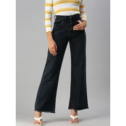 SHOWOFF Women Grey Wide Leg High-Rise Jeans-picture-40