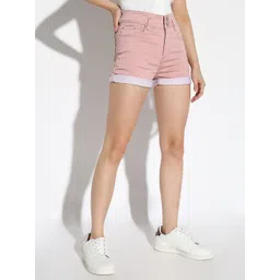 SHOWOFF Women Mid-Rise Slim Fit Shorts-picture-14