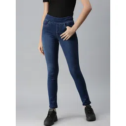 SHOWOFF Women Navy Blue Jean Skinny Fit High-Rise Stretchable Jeans-picture-23