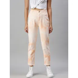 SHOWOFF Women Orange Mom Fit High-Rise Clean Look Stretchable Jeans-picture-13