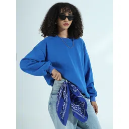 SHOWOFF Women Oversized Cotton Sweatshirt-picture-25