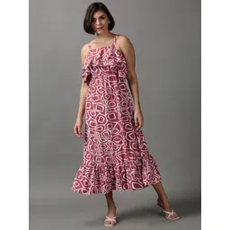 SHOWOFF Women Printed Crepe Maxi Dress-picture-35
