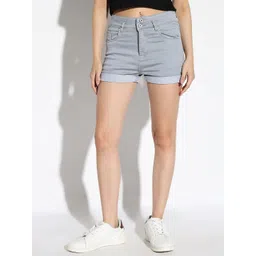 SHOWOFF Women Slim Fit Denim Shorts-picture-25