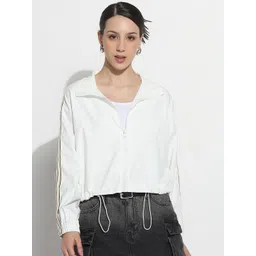 SHOWOFF Women Spread Collar Solid Windcheater Casual Sporty Jacket-picture-41