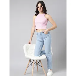 showoffff SHOWOFF Blue Straight Fit Mid Rise Jeans image 4