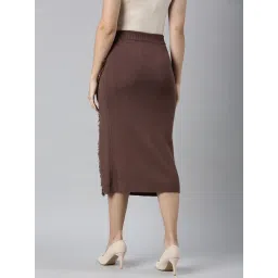 showoffff SHOWOFF Brown Midi Skirt image 3