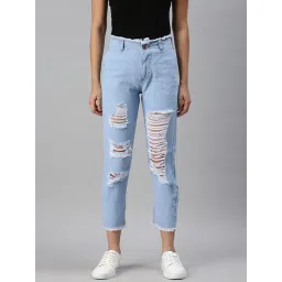 showoffff SHOWOFF Casual Mom Fit High-Rise Blue Jeans image 1