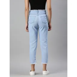 showoffff SHOWOFF Casual Mom Fit High-Rise Blue Jeans image 2