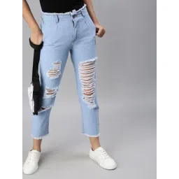 showoffff SHOWOFF Casual Mom Fit High-Rise Blue Jeans image 3