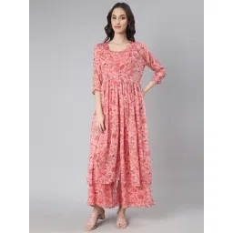 SHOWOFF Coral Floral Print Co-ord Set-image-20