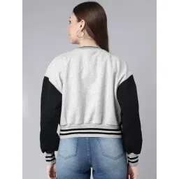 showoffff SHOWOFF Grey Cotton Graphic Jacket image 2