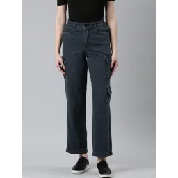 SHOWOFF Grey Denim Straight Fit Mid Rise Jeans-image-41