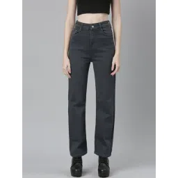 SHOWOFF Grey Denim Straight Fit Mid Rise Jeans-image-30