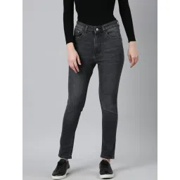showoffff SHOWOFF Grey Denim Straight Fit Mid Rise Jeans image 1