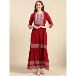 showoffff SHOWOFF Maroon Embellished Kurta image 2