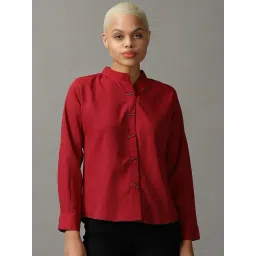 SHOWOFF Maroon Shirt-image-7