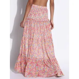 showoffff Showoff Multicolor Regular Fit Floral Print Skirt image 2