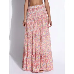 showoffff Showoff Multicolor Regular Fit Floral Print Skirt image 1