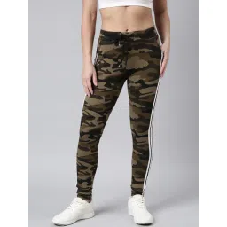 SHOWOFF Olive Camo Print Trackpants-image-3