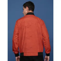 showoffff Showoff Orange Nylon Slim Fit Abstract Jacket image 2