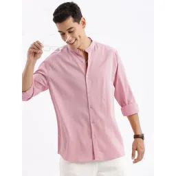 showoffff Showoff Pink Cotton Slim Fit Shirt image 4