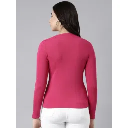 showoffff SHOWOFF Pink Textured Cardigan image 3