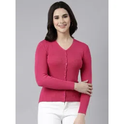 showoffff SHOWOFF Pink Textured Cardigan image 2