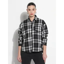 SHOWOFFFF Black Checked Shirt-picture-14
