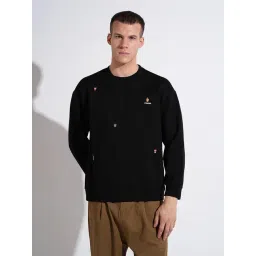 SHOWOFFFF Black Cotton Graphic Regular Fit Sweatshirt-picture-45