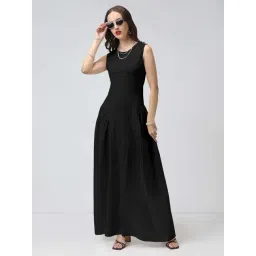 Showoffff Black Cotton Regular Fit Dress-picture-28