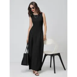 Showoffff Black Cotton Regular Fit Dress-picture-41